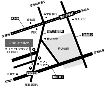 Otie atelierの地図